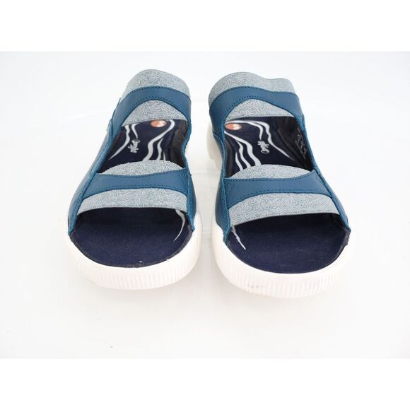 Softinos  Weal Slip-on Sandal Slides Size 38 7.5 Blue Slip on Flat Sole Platform - Picture 2 of 9